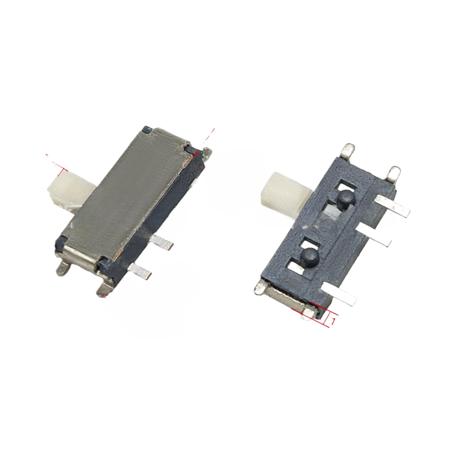 Interruptor de palanca de dos velocidades 12C01 SMD horizontal para placas de circuitos