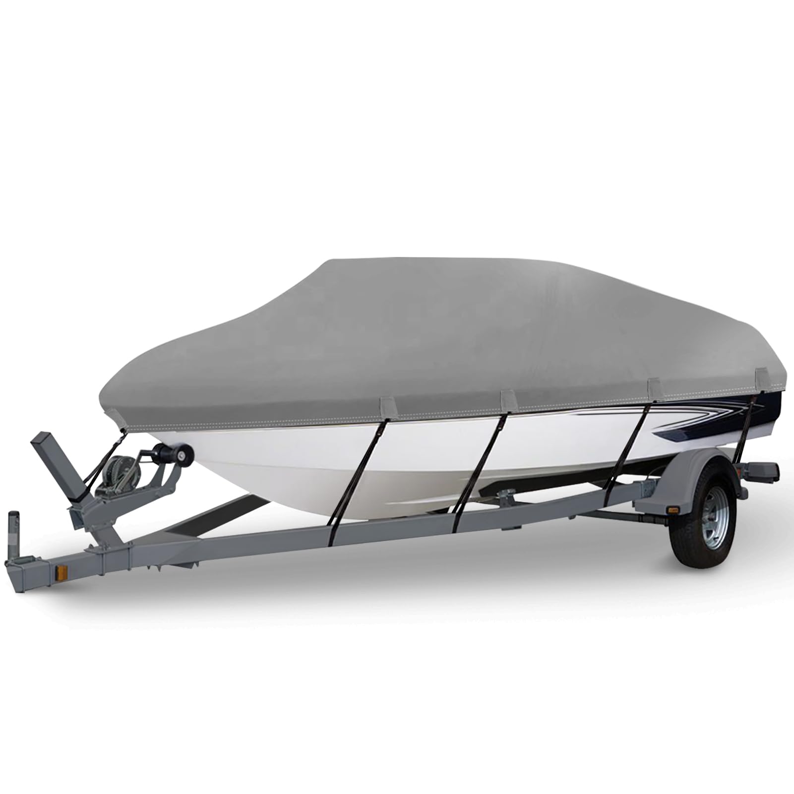 HAHASOLE Waterproof 23-24FT Boat Cover, 1200D Heavy Duty Trailerable Cover — image 1