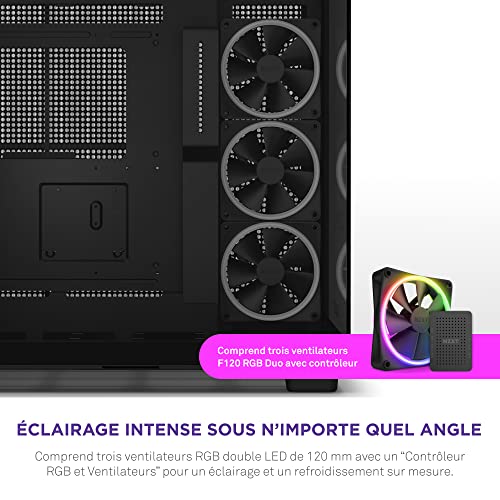 Image of NZXT Glass H9 Elite Premium Dual-Chamber ATX Mid- Tower Computer Case /Gaming Cabinet | Support - ATX, Micro-ATX, Mini ITX | Pre-Installed 4 X 120Mm Fans - Cm-H91Eb-01(Black)