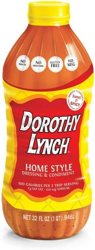 Dorothy Lynch Salad Dressing | Sweet & Spicy | Thick & Creamy | Salads, Dips, Sauces, & Marinades | French Style Condiment | Tangy | Gluten Free | No Trans Fat | USA Made (Home Style, 32 oz (3 Pack))