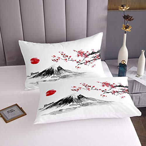 Housse de couette microfire douce imprimé exotique de qualité supérieure rouge