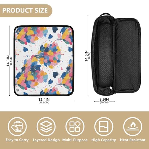Bolsa de viaje Balloon Paint White Hot Hair Tools para planchas, rizadores y secadores de cabello con capacidad grande y resistente al calor miniatura 4
