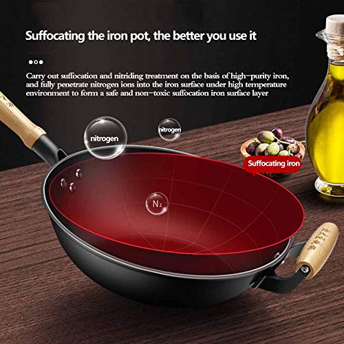 Wok de Hierro Fundido Antiadherente 34 cm miniatura 2
