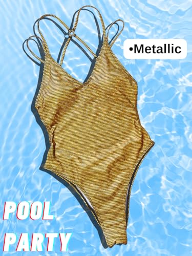 Image of ShawGobow Sexy Swimsuit for Women,Backless Scrunch Butt High Cut Monokini,One Piece Cheeky Bathing Suit Beach Pool Party