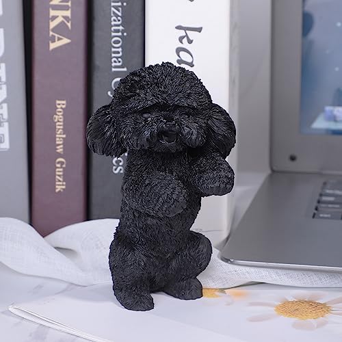 mookaitedecor Resin Cute Dog Figurine Ornament for Home Office Decor Resin Animal Gift for Dog Lover Lucky Puppy Statue Figure Collectible Desk Decor - Image 4