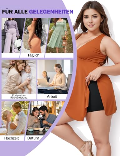 AURUZA Shapewear Damen Bauchweg Unterhose, Hohe Taille Body Shaper Damen Miederhose Figurformende Unterwäsche Miederpants (Schwarz, S)