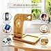 4 in 1 Bamboo Nightstand Organizer, Phone Docking Station, Mag-Safe Wireless Charger Stand for iPhone 12-17 Series & Android, Wood Desk Organizer for iWatch & Airpods, Gifts for Men, Dad, Anniversary
