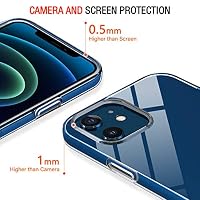 ivoler Hülle Kompatibel für iPhone 12 Mini 5.4 Zoll, mit 3 Stück Panzer Schutz Glas, Dünne Weiche TPU Silikon Transparent Stoßfest Schutzhülle Durchsichtige Handyhülle Kratzfest Case Cover – Ansicht 4