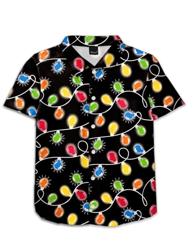Image of Remimi Unisex Kids Halloween Shirt Boys Pumpkin Ghost Shirts Hawaii Button Up Tops 5-14 Years