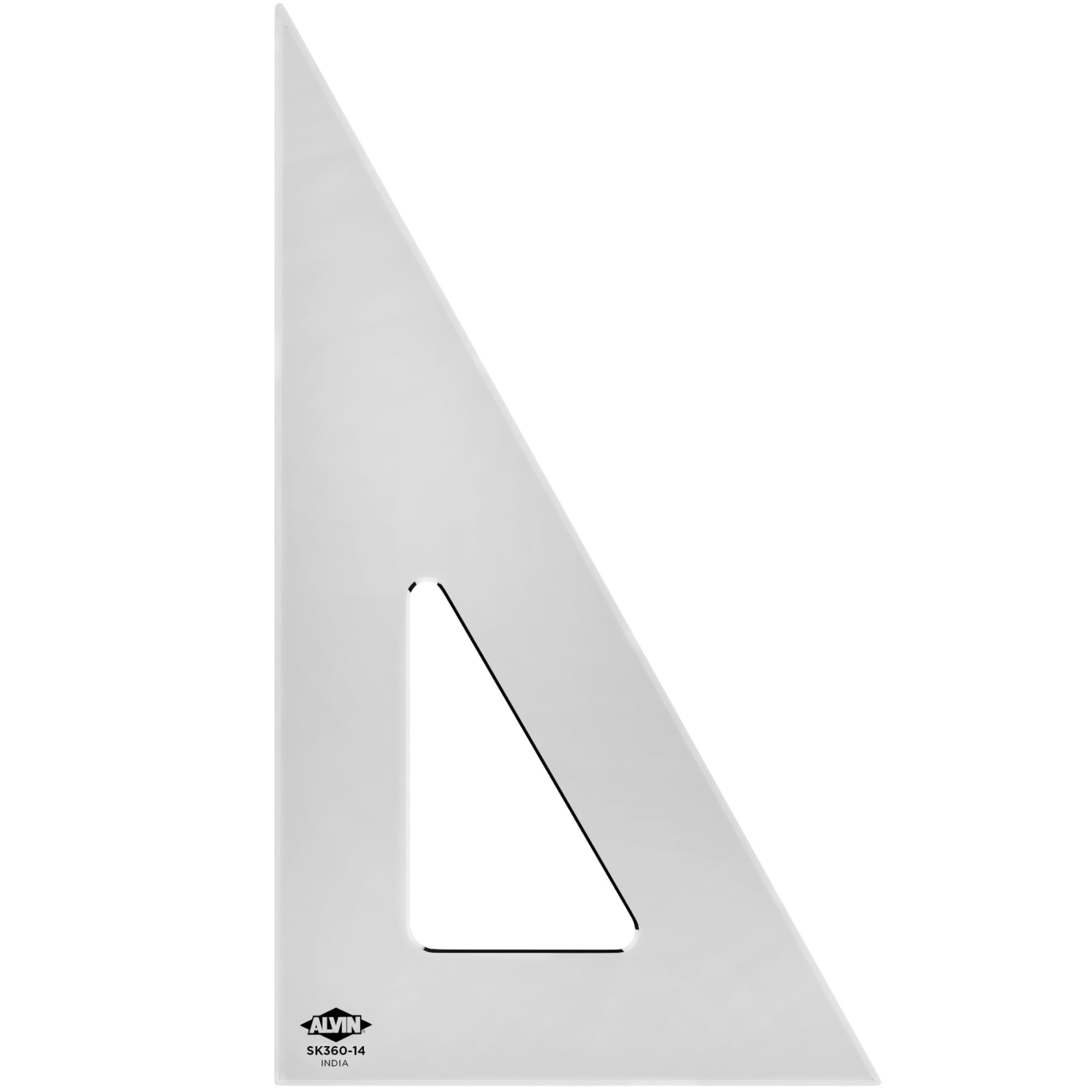 Alvin, SK360-14, 14" Smoke-Tint Triangle Ruler, Math Geometry Tool - 30/60 Degrees