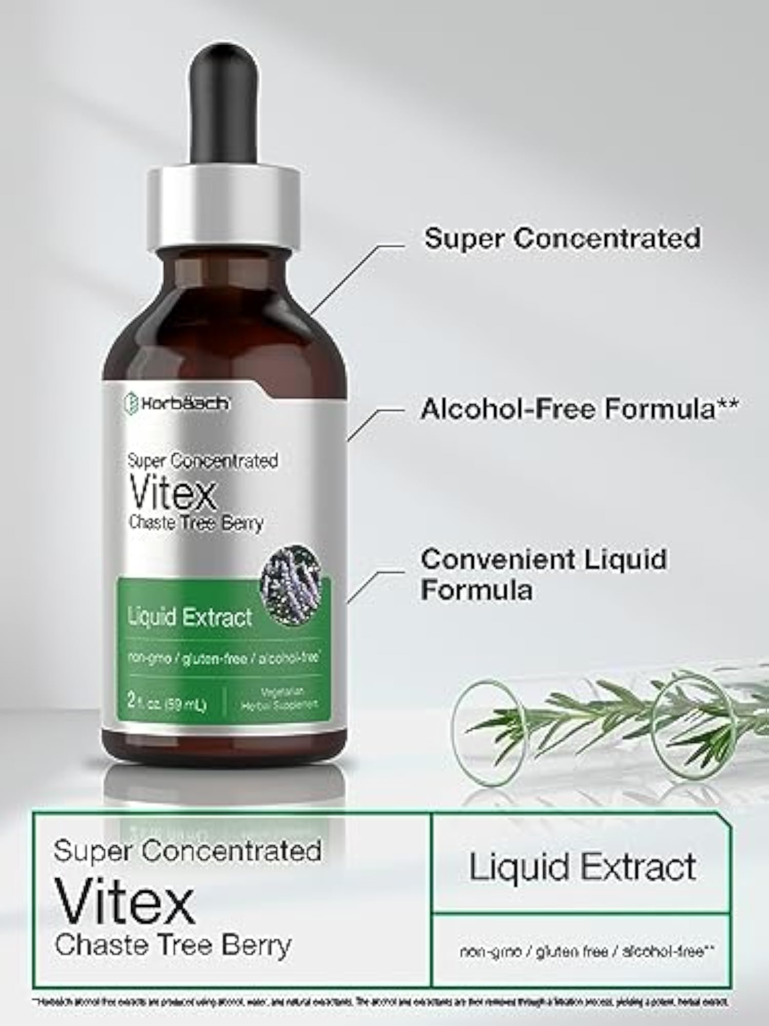 Vitex Berry Chasteberry Extract Concentrated Alcohol Supplement