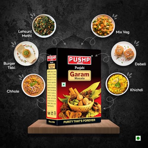 Image of Pushp Brand Punjabi Garam Masala Powder 100g Box(Pack Of 5) | Spice Blend