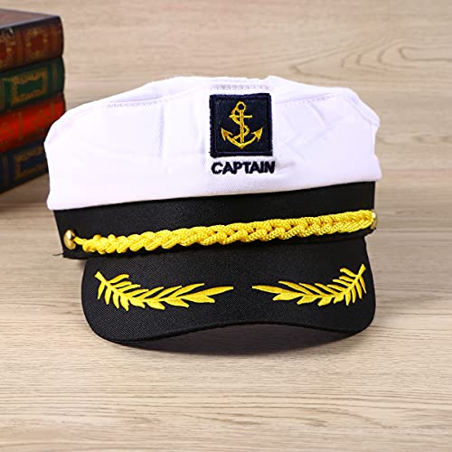 VALICLUD Chapéus de Festa Engraçados Capitão Hats Marinheiro Capitão Hat Yacht Capitão Hat Hat White