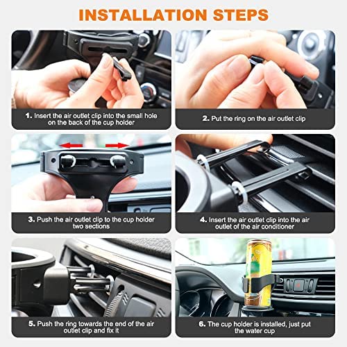 Porte Gobelet Voiture, 2 Pcs Porte-Gobelet De Ventilation De