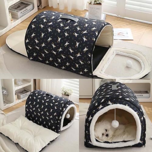 Lit pour chat et chien pliable XL violet Naison confortable