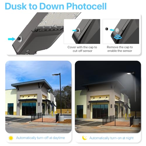 HYPERLITE Parking Lot Lights 300W: 2Packs 45000LM 5000K LED Parking Lot Lights Outdoor with Photocell-UL Listed Commercial Street Area Light LED Pole Light for Roadways Yards Court Barn by HYPERLITE - Image 3