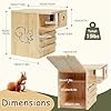 Large Squirrel House for Outside Nesting - XL Large Squirrel House for Outside with Exterior Porch, Wooden Nesting Box Squirrel Chipmunks and Small Animals