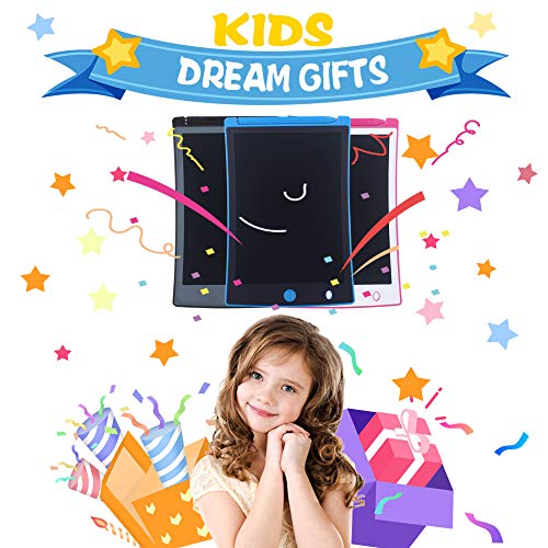 JefDiee 8.5 Inches LCD Writing Tablet Kids Drawing Writing Boards, Electronic Learning and Education Toys, Doodle Scribbler Boards Gifts for Kids and Toddlers at Home, School and Kindergarten (Blue)