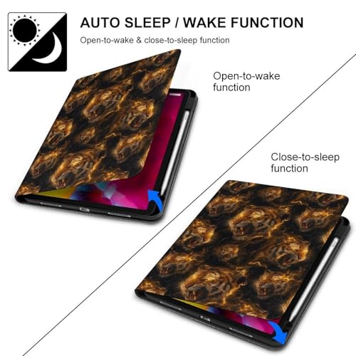 Housse iPad Pro 11 design tigre pour le bureau et les déplacements urbains