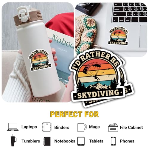 Pegatinas de paracaidismo con paracaidas retro para accesorios de montaña 4