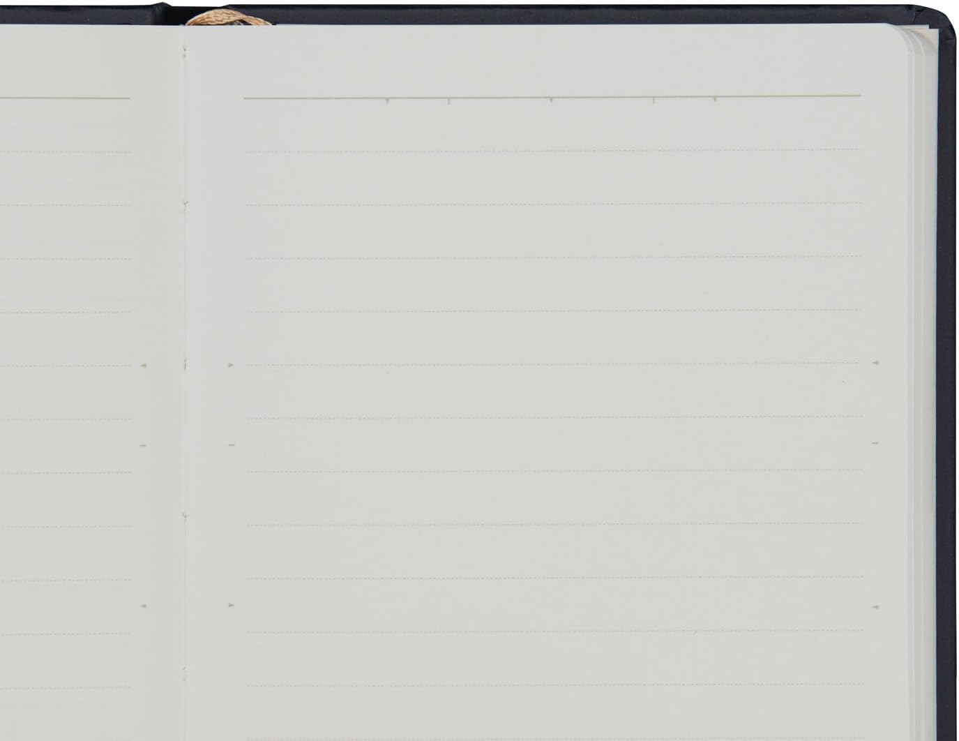 Maruman Mnemosyne Lined Journal- A6, 5.71" x 3.74", 80 Sheets / 160 Pages, 6.5mm Narrow Ruled Notebook, Book-bound With Premium Navy Hardcover, Includes Bookmark & Elastic Closure, Made in Japan