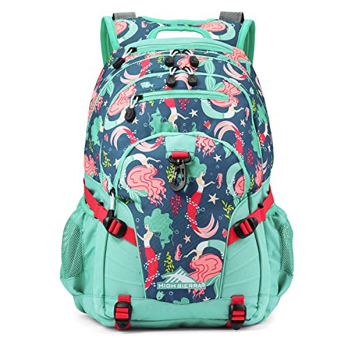 High Sierra Loop-Backpack, Travel, Or Work Bookbag With Tablet-Sleeve, Mermaid, One Size #TOP3
