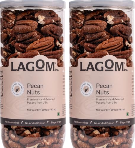 Image of Lagom Pecan Nuts 1 kg | Unsalted, Small Batch Roasted | Buttery, Crunchy Texture | No Preservatives | Vegan, Gluten Free, Non-GMO