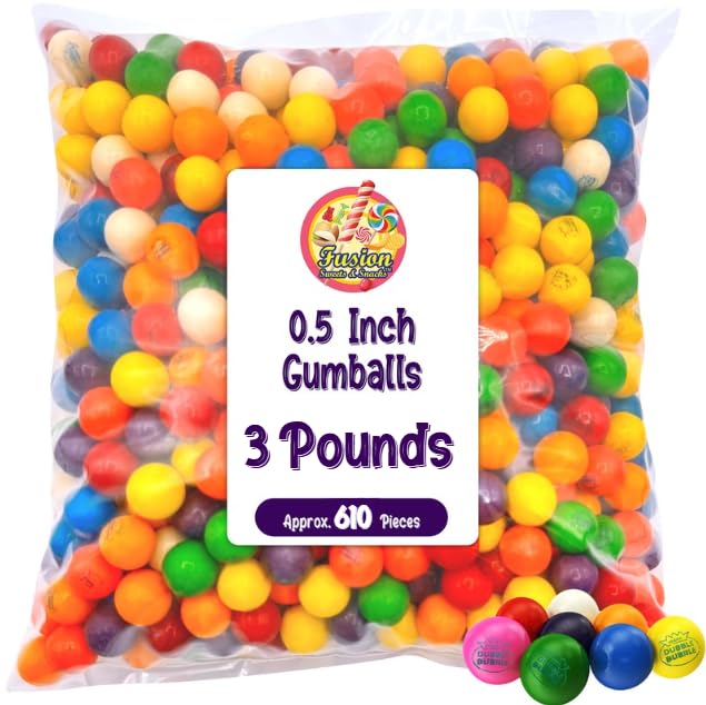 Chicles Gumballs Fusion Sweets - Sabor Frutas Variadas - Bolsa 3 lb miniatura 3