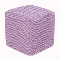 Copri Pouf Quadrato Elasticizzato 40x40cm In Velluto - Fodera Decorativa Per Sgabelli Ottomani - Foto 7