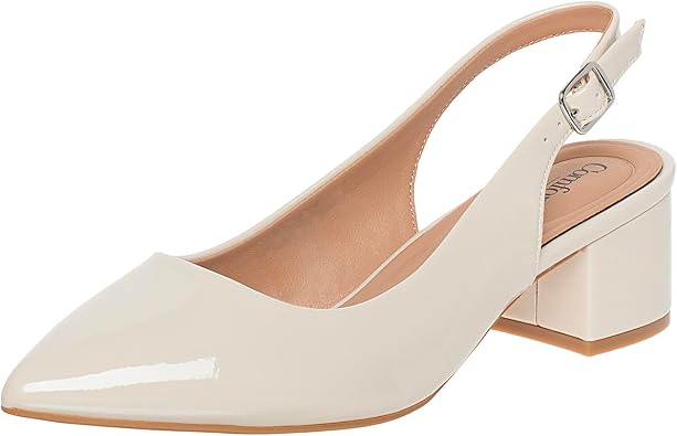 Comfort Plus Womens Mimi Slingback Pointed Toe Low Heel Pump by Payless