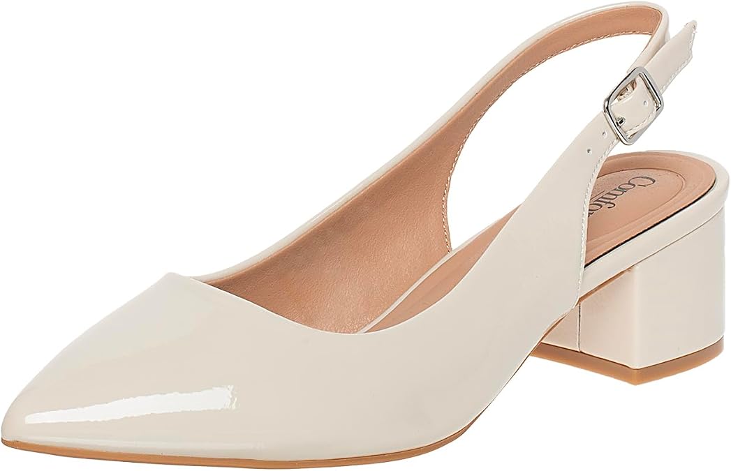 Comfort Plus Womens Mimi Slingback Pointed Toe Low Heel Pump by Payless