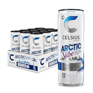 CELSIUS ARCTIC VIBE Sparkling Frozen Berry, Sugar Free Energy Drink, 12 Fl Oz (Pack of 12)