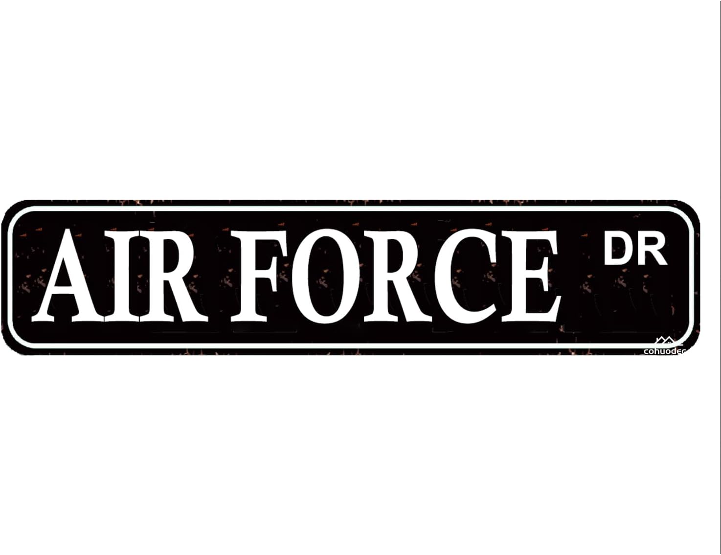 Air Force DR Sign New Military Road Cadet Funny Street Sign Novelty Sign for Door Name Plate Plaque Home Patio Garden Bar Farm House Garage Wall Decor Metal Tin Sign Black 16 x 4 Inch
