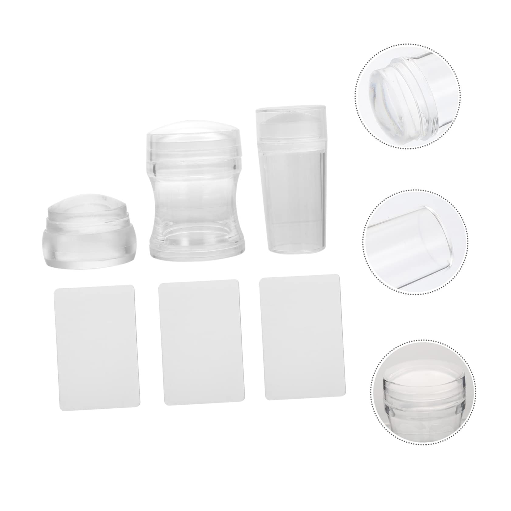 Healvian 9sets Timbratori Per Unghie Silicone Trasparente Con Raschietti Strumenti Per Manicure e Decorazioni Nail Art Facili Da Usare e Leggeri Per Creazioni Di Unghie Uniche