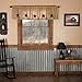 VHC Brands 12399 Burlap Natural Valance Black Stencil Stars 16x72