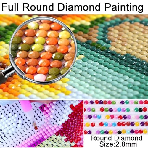 Grand Format Broderie Diamant Ange 80x120cm Tableau Perle Luxe