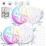 💡【IP68 100% a prueba de agua】Las focos piscina sumergibles tienen certificación IP68 a prueba de agua, profundidad a prueba de agua: 50M. Utiliza el anillo de sellado de silicona espesado exterior y la carcasa impermeable ABS + PC, es muy adecuado para colocar en jarrones, bañeras (0-40 ℃) ), piscinas o cualquier recipiente de agua.