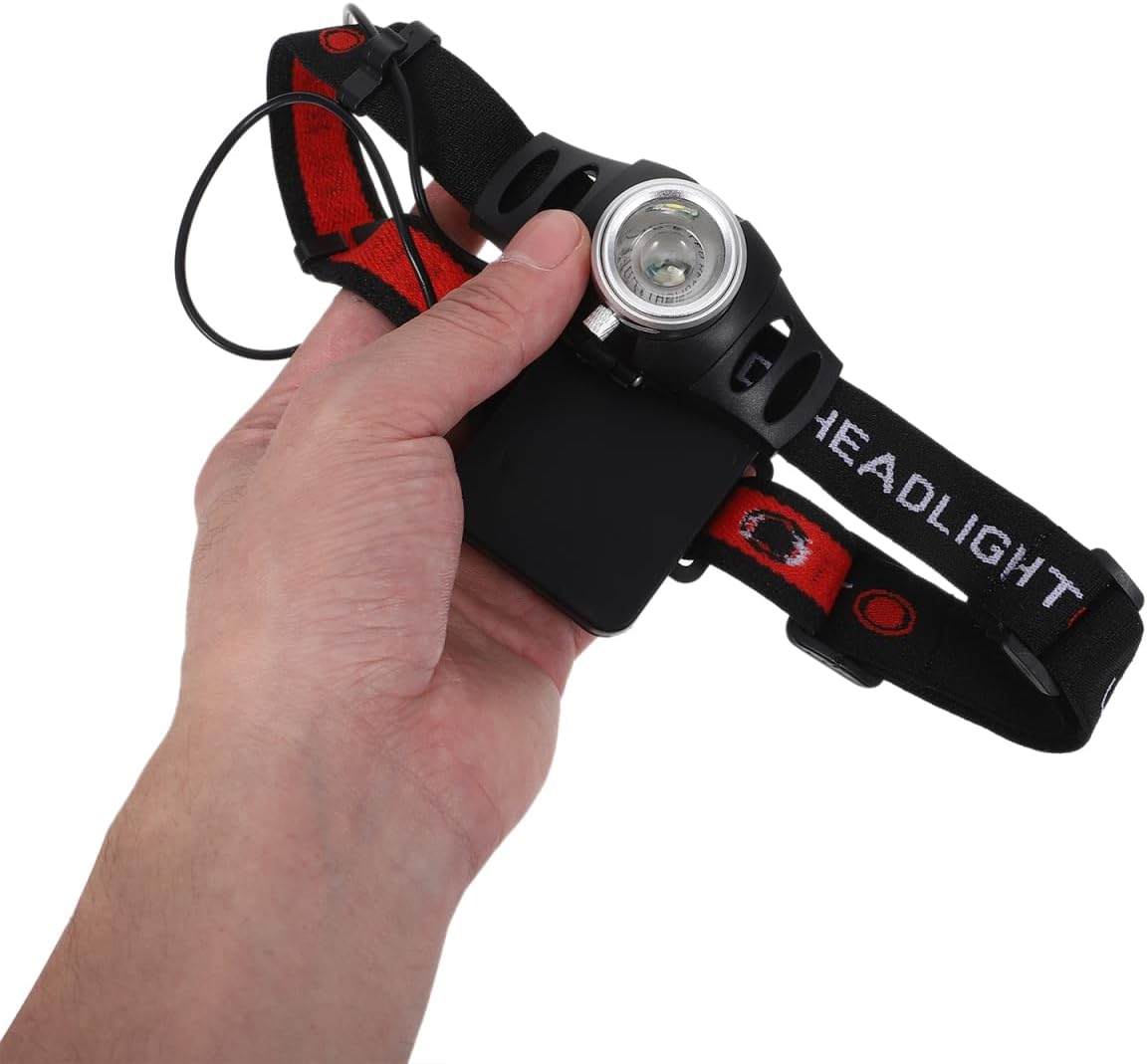 DOITOOL Led Headlamp 500 Lumens Adjustable Brightness with 2 Lighting Modes Lightweight Running Headlight for Camping Hiking Fishing Hunting Jogging
