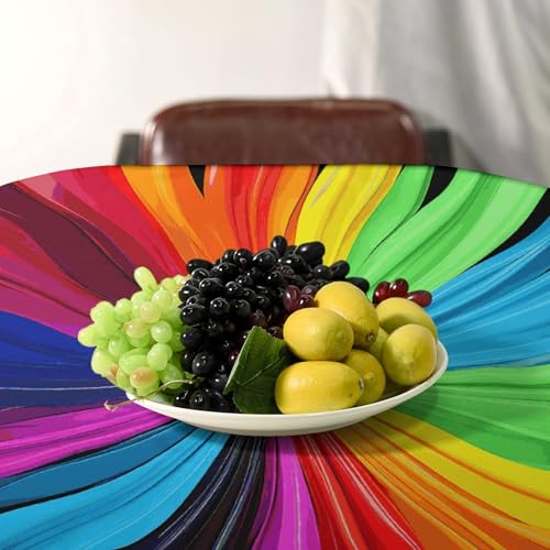 Nappe de table rectangulaire arc-en-ciel lavable : finies les taches