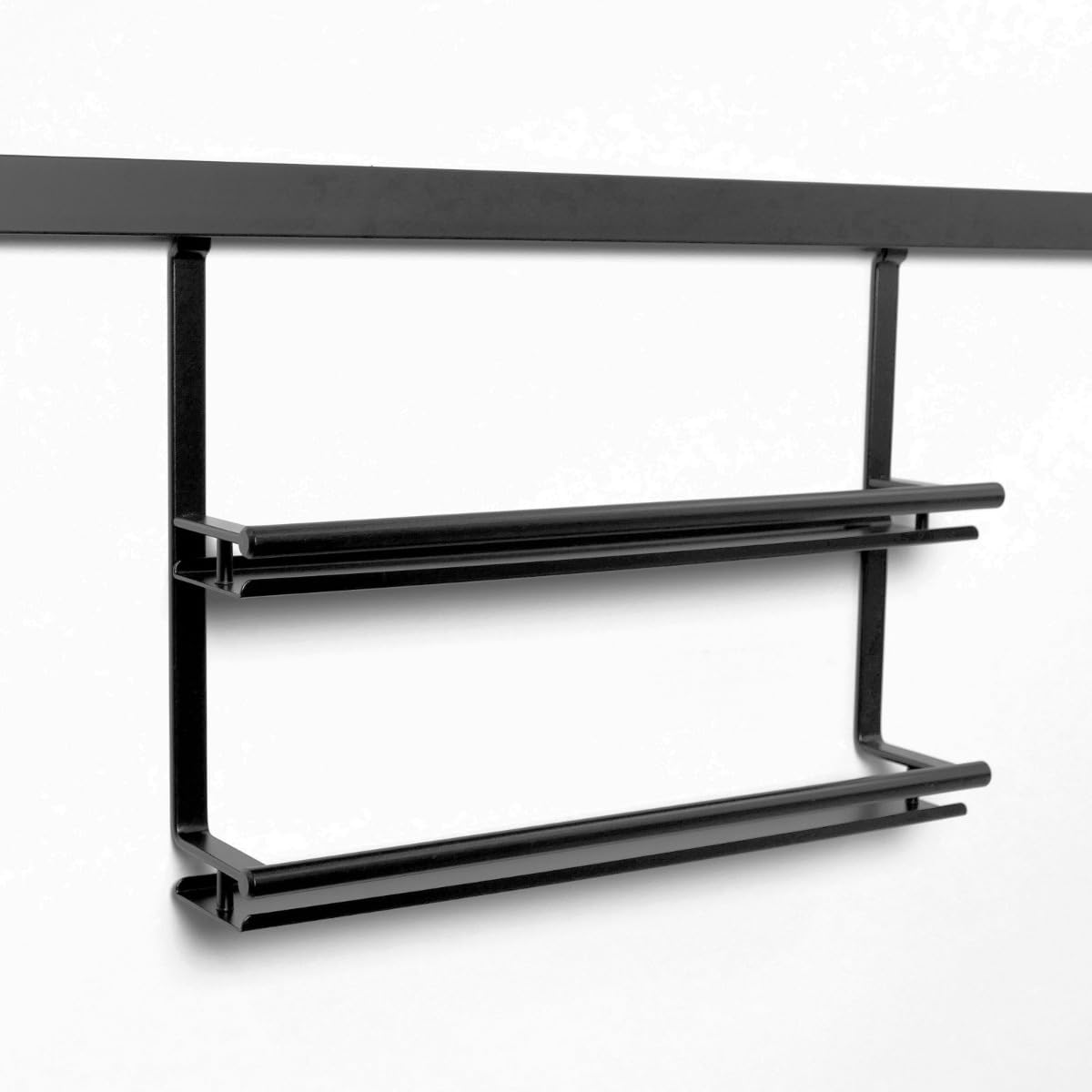 SOTECH Linero style portaspezie nero a 2 livelli 380 x 80 x 271 mm