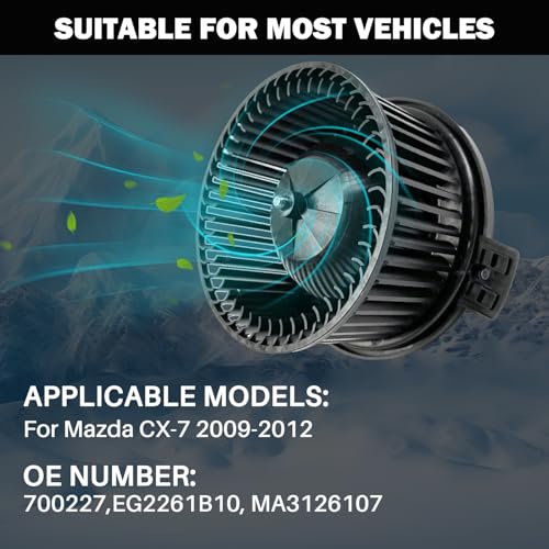 Image of 700227 AC Heater Blower Motor Fan Assembly Fit for Mazda cx-7 2009 2010 2011 2012 EG2261B10, MA3126107