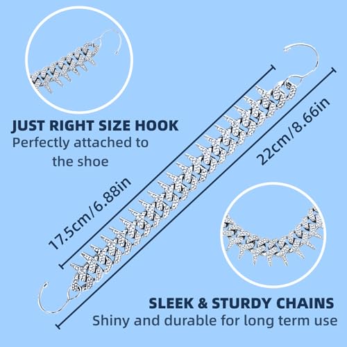 Image of Bling Shoe Chains For Adults Women Men Teens Girls Boys, Rhinestone Chain Shoe Charms For Clog Sandals,Shoe Decoration Accessories For Birthday Gifts Party Favors