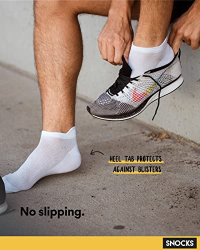 Snocks L 6 Pairs Of Black/Grey/White Running Socks For Men & Women - Versatile Workout Socks, Ideal As: Breathable Running Socks Womens & Mens, Gym Socks, Tennis Socks & Overall Sports Socks #TOP2