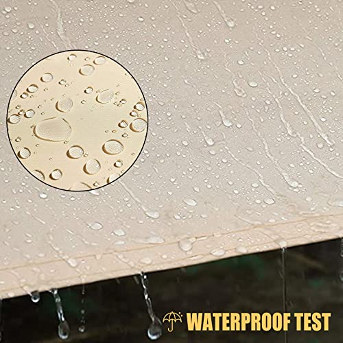 Voile solaire imperméable 4x4,5m jaune bâche pour balcon - 5