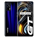 Original Real me GT 8G+128GB 5G Mobile Phone Snapdragon 888 120Hz 6.43" AMOLED Screen 3D Glass Body 64MP Camera 4500mAh 65W Charger NFC Cellphones Support Google-by (CTM Global Store) (Blue 8+128)