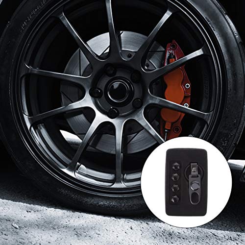 Wakauto 1 conjunto de tampas de válvula antifurto para válvula de pneu, tampas herméticas com chave