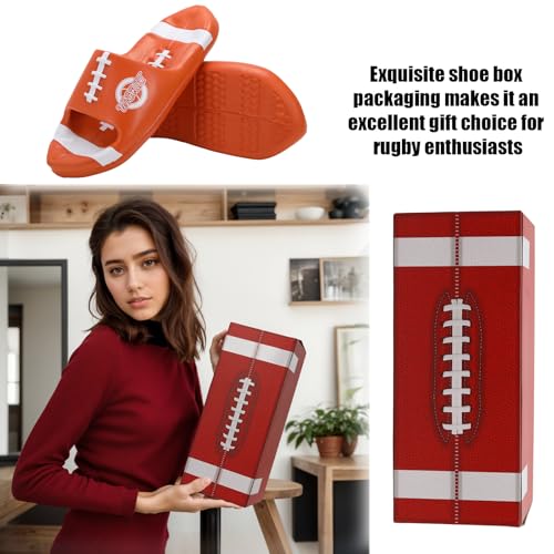 Image of Basketball Pillow Slippers Non-Slip Cloud Slippers Ultra Cushion Sports Arch Support Footbed Sandals Comfort Thick Sole Outdoor Mens Sports Slide Gift for Basketball Enthusiasts