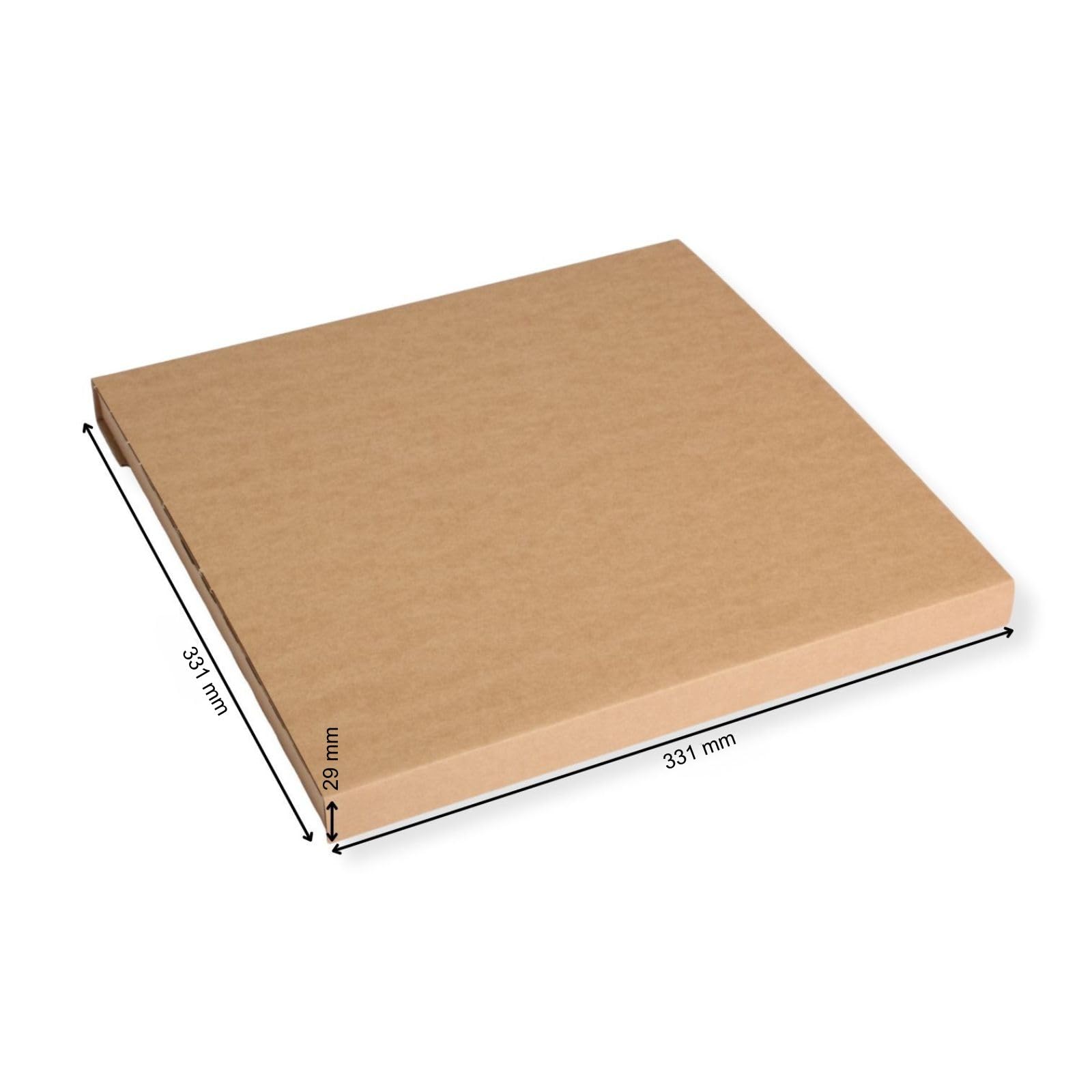 200 St. LP Schallplatten Versandkartons Kartonage für 3-6 Vinyl LP Maxi 12 Zoll 325x325x20 mm extra stark
