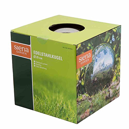 Preisvergleich Produktbild Siena Garden Edelstahlkugel Ø25cm, Gartendeko, silber, 557019