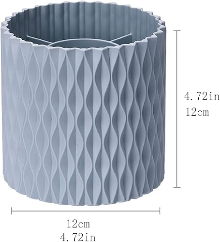 Miniatura 5 de Ferkerylu Soporte para bolígrafos para escritorio, 5 ranuras para lápices giratorio de 360 grados, soporte multifuncional para brochas de